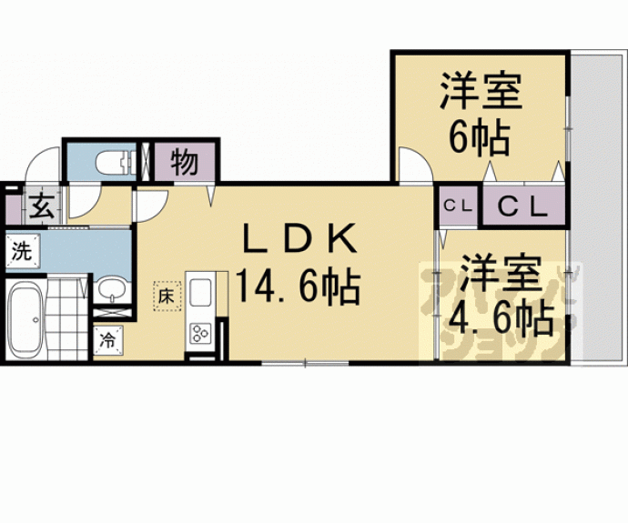 【ＧＲＡＭＭ北浜】間取