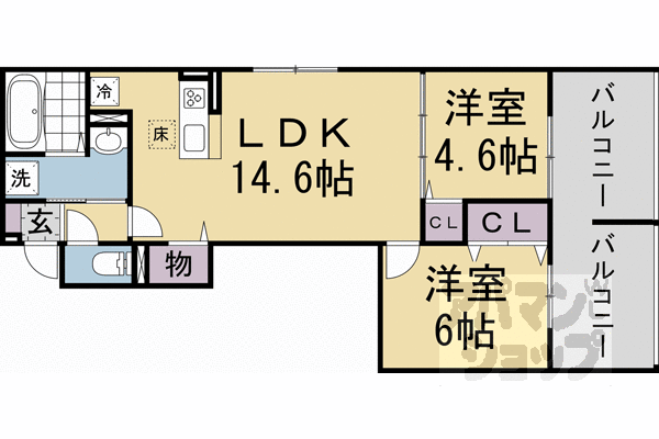 【GRAMM北浜】間取