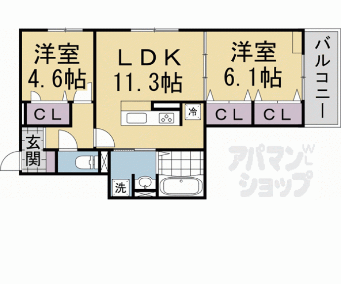 【ＧＲＡＭＭ北浜】間取