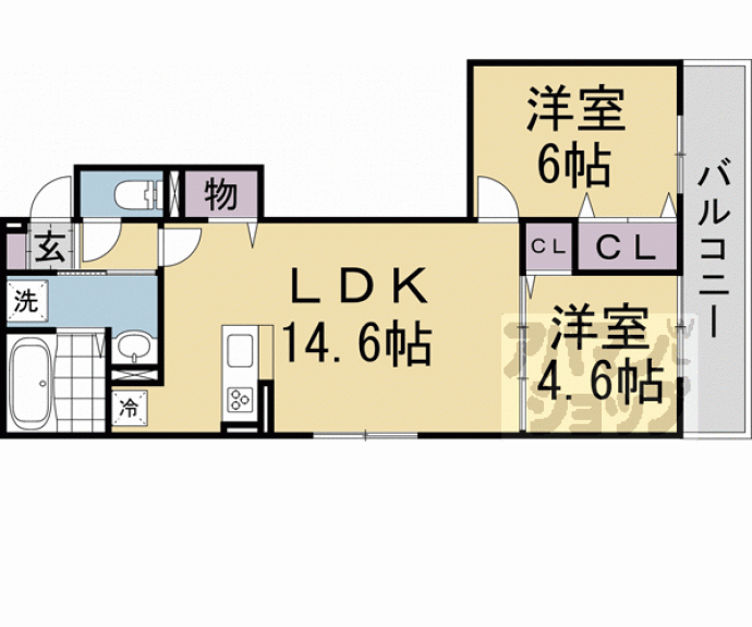 【ＧＲＡＭＭ北浜】間取