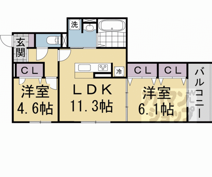 【ＧＲＡＭＭ北浜】間取