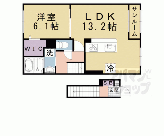 【カルムメゾン悠】間取