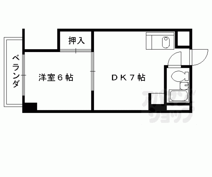 【サンハイツ西京極】間取