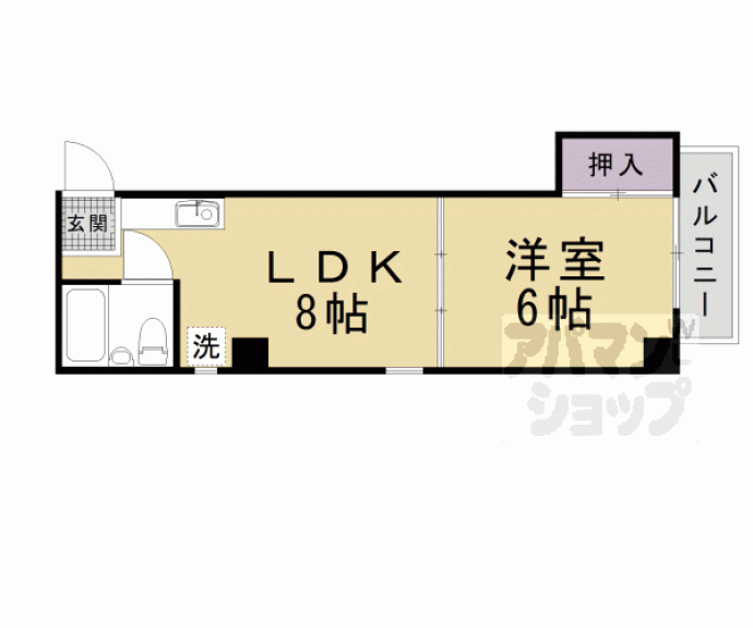 【サンハイツ西京極】間取