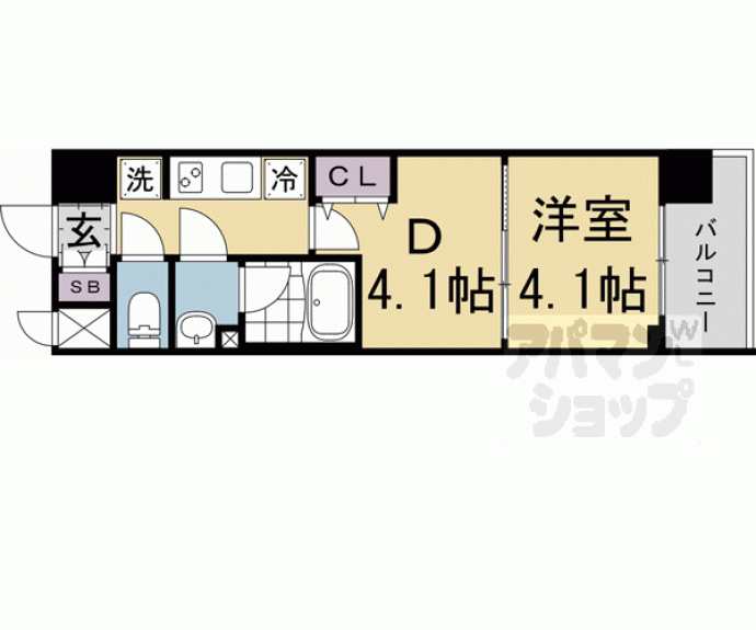 【アスヴェル京都西大路ＳＯＵＴＨ】間取