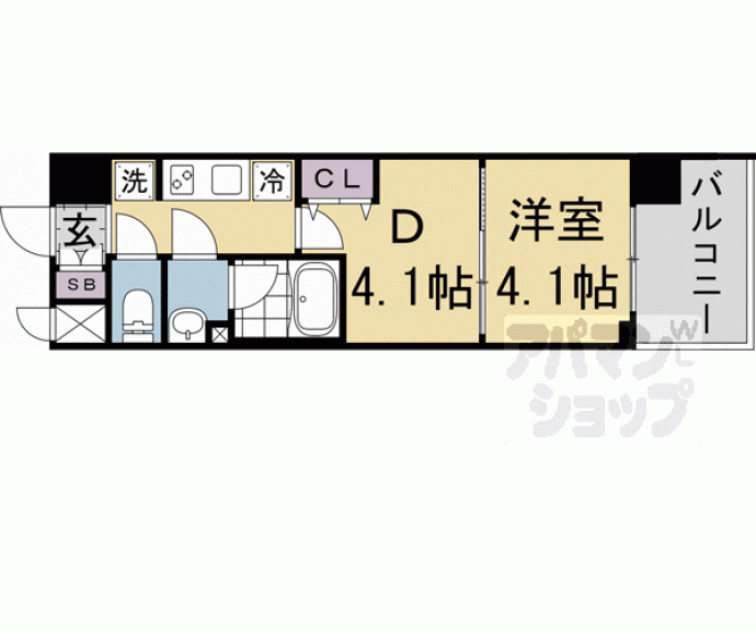 【アスヴェル京都西大路ＳＯＵＴＨ】間取