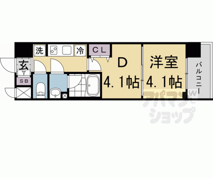 【アスヴェル京都西大路ＳＯＵＴＨ】間取