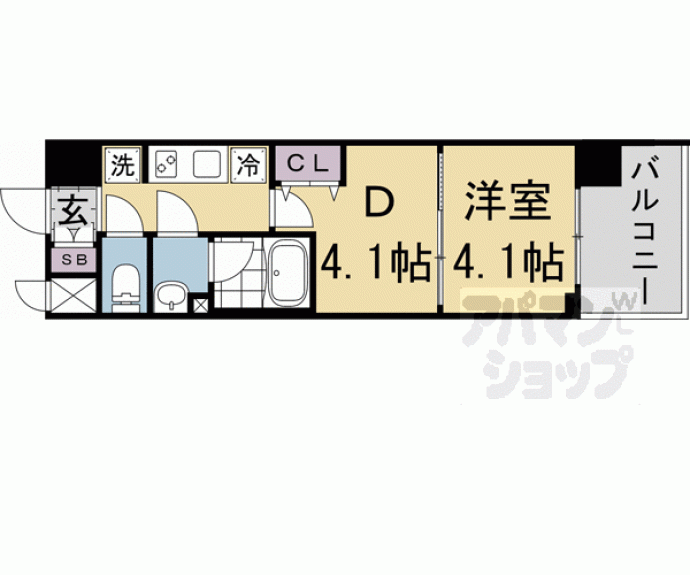 【アスヴェル京都西大路ＳＯＵＴＨ】間取