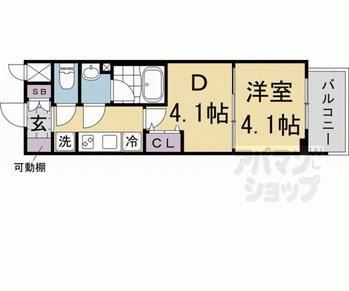 【アスヴェル京都西大路ＳＯＵＴＨ】間取