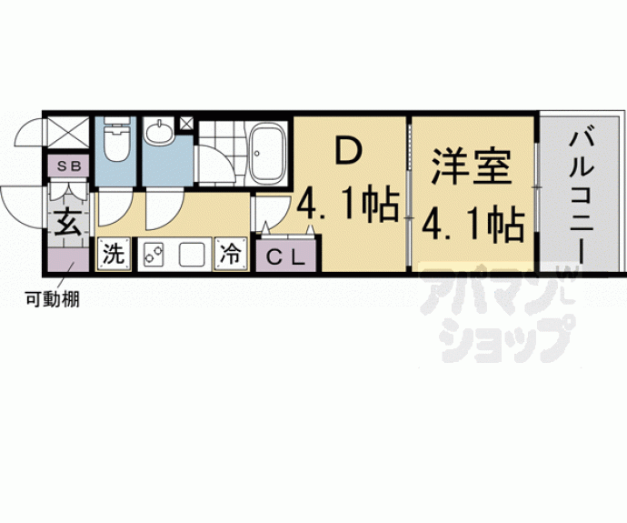 【アスヴェル京都西大路ＳＯＵＴＨ】間取