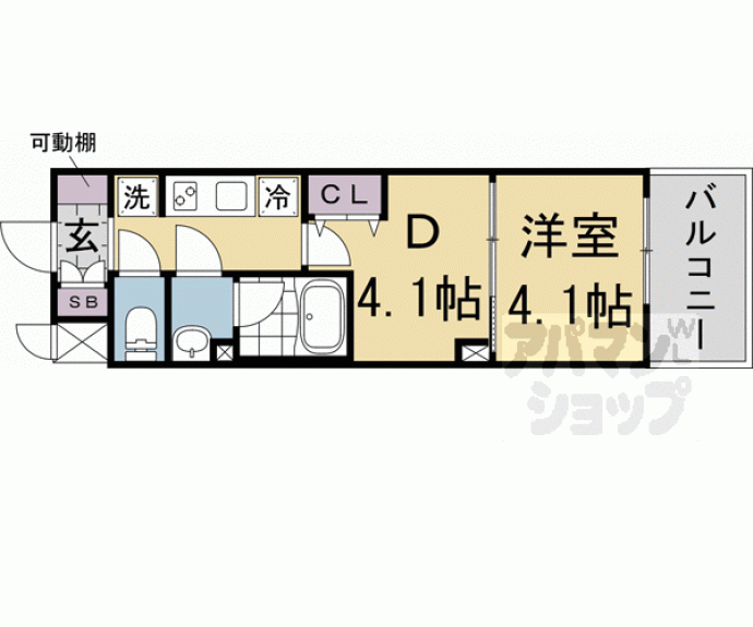 【アスヴェル京都西大路ＳＯＵＴＨ】間取