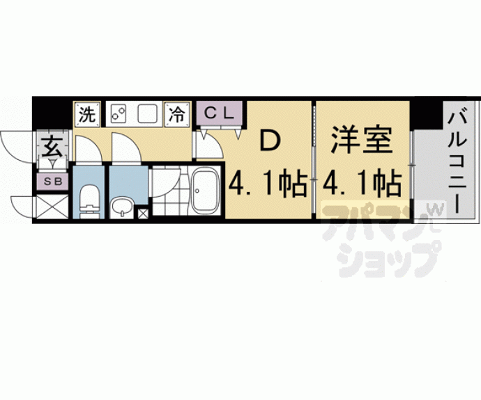 【アスヴェル京都西大路ＳＯＵＴＨ】間取