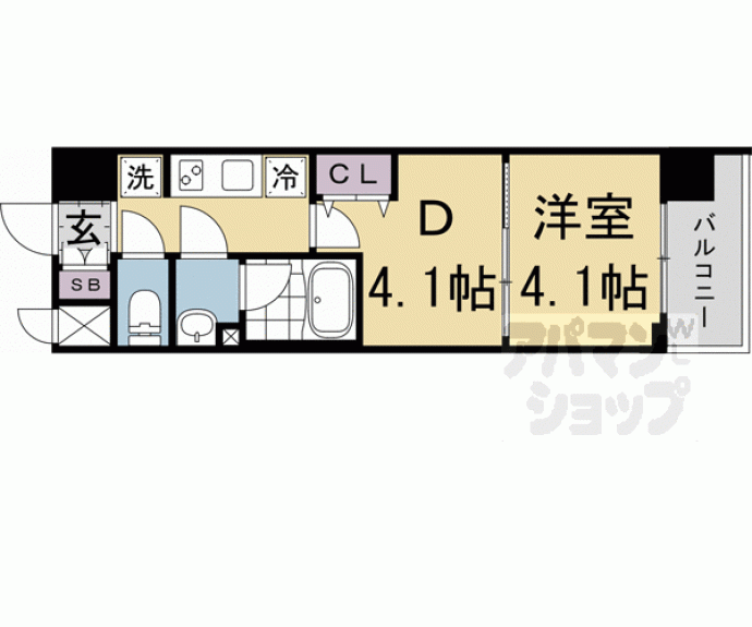 【アスヴェル京都西大路ＳＯＵＴＨ】間取