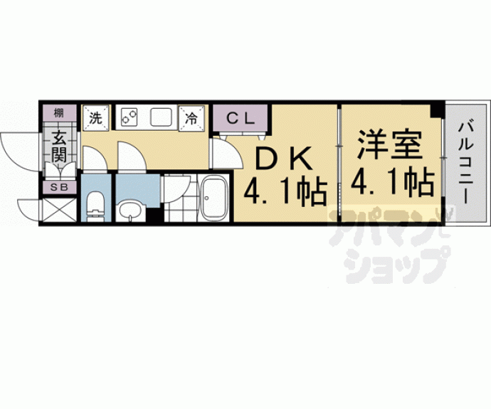 【アスヴェル京都西大路ＳＯＵＴＨ】間取