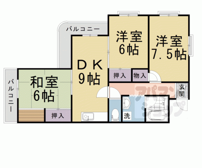 【嵯峨野ロイヤルハイツ】間取