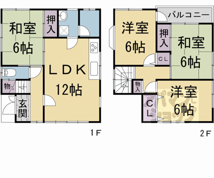 【伏見区久我本町貸家】間取