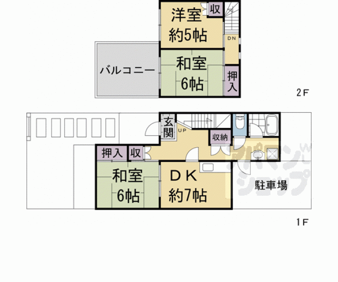 【桃山南大島町１－９３テラスハウス】間取