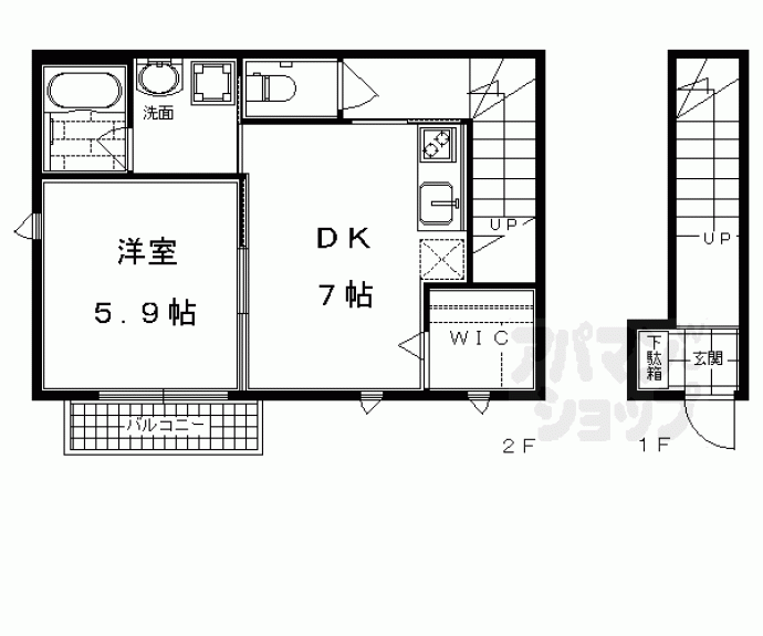 【シャーメゾン桂離宮東】間取