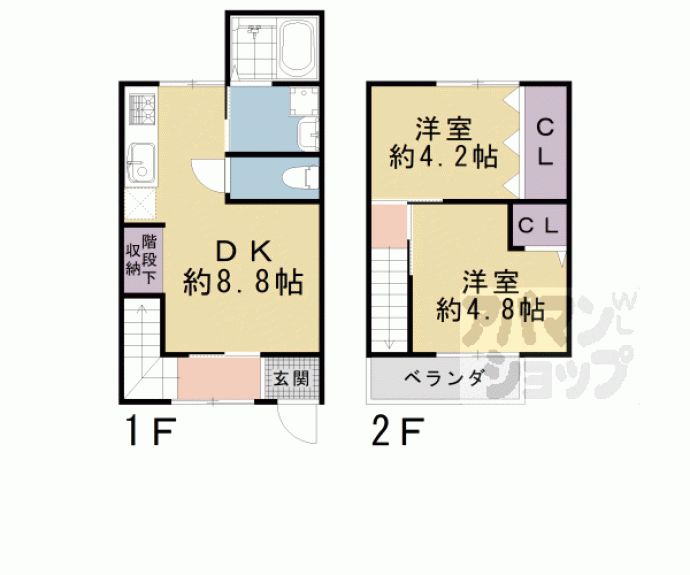 【西田町テラスハウス】間取