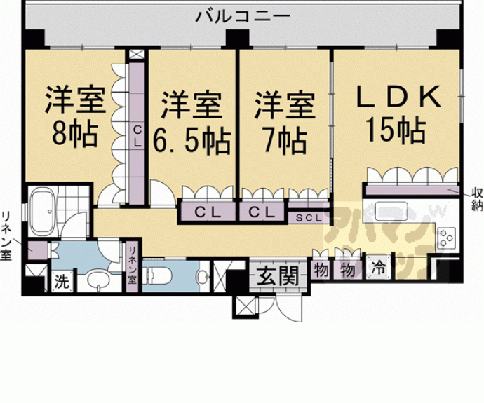 【リーガル京都御所西Ｖ】間取