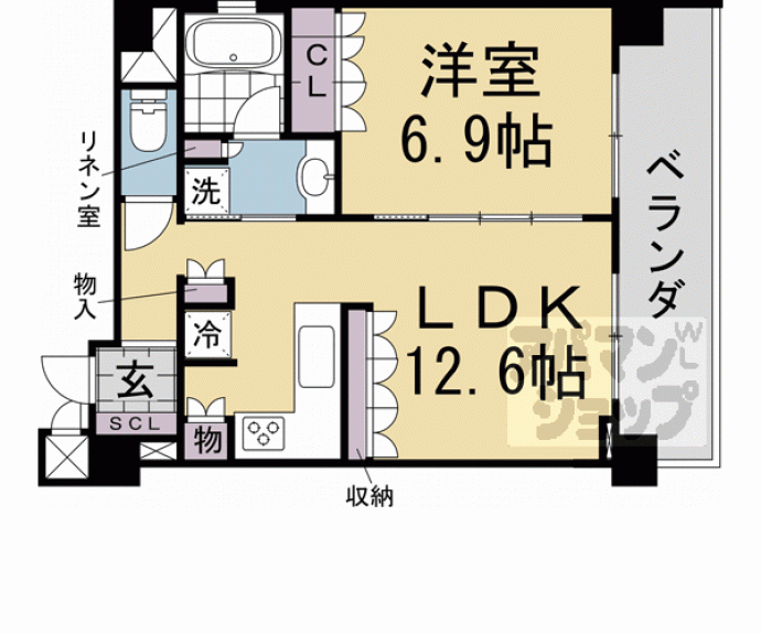 【リーガル京都御所西Ｖ】間取