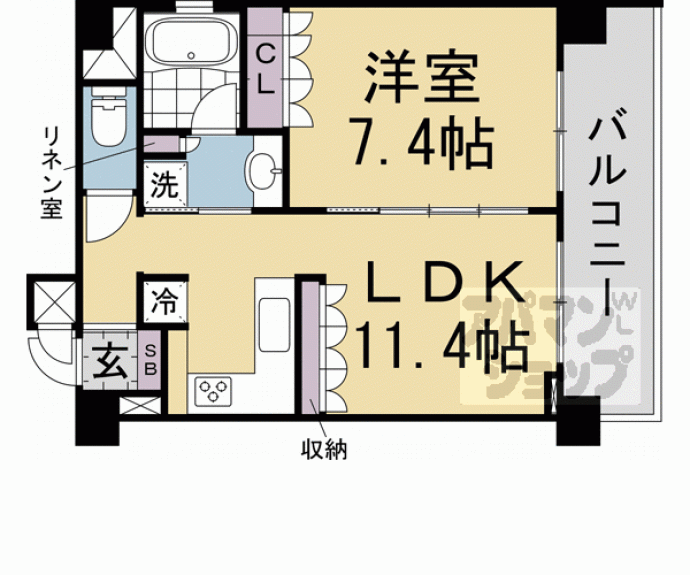 【リーガル京都御所西Ｖ】間取