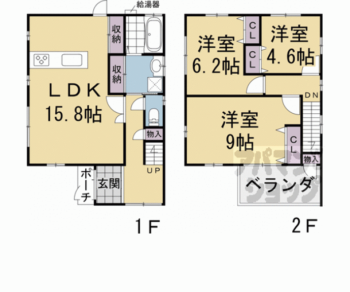 【御陵北山町貸家】間取