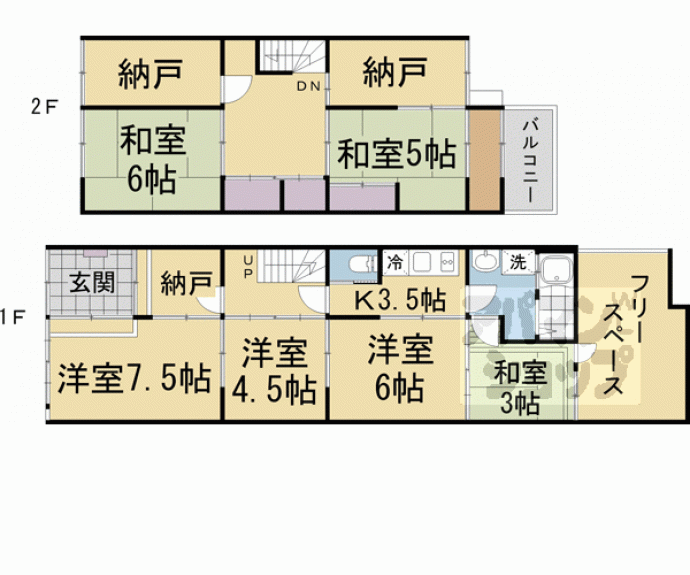 【上京区十四軒町貸家３９８】間取