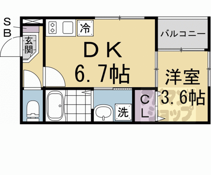 【ハーモニーテラス太秦安井車道町Ⅱ】間取