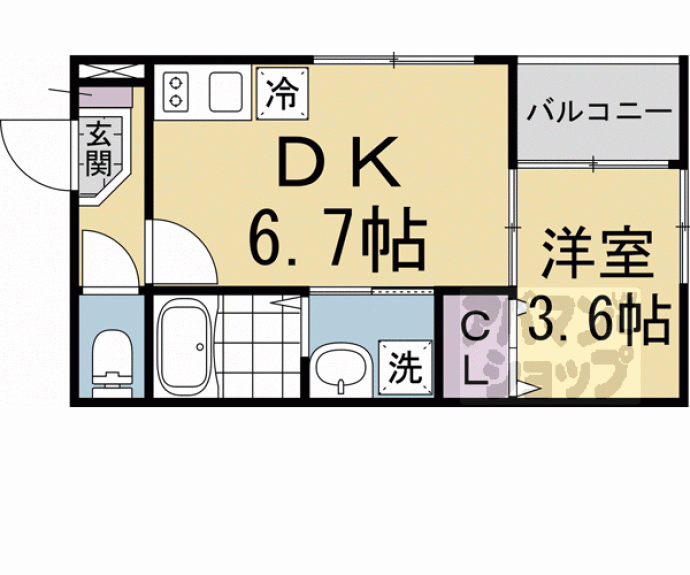 【ハーモニーテラス太秦安井車道町Ⅱ】間取