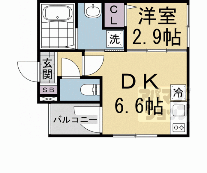 【ハーモニーテラス太秦安井車道町Ⅲ】間取