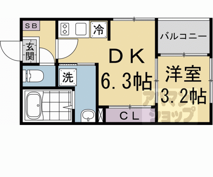【ハーモニーテラス太秦安井車道町Ⅲ】間取