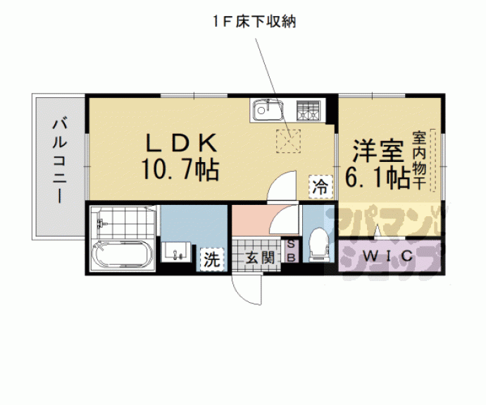 【ＧＲＡＭＭ下津林ＷＥＳＴ】間取