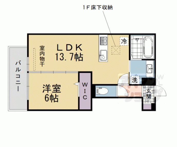 【ＧＲＡＭＭ下津林ＷＥＳＴ】間取