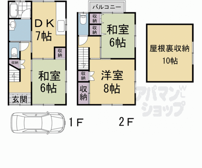 【紫竹桃ノ本町５－５貸家】間取
