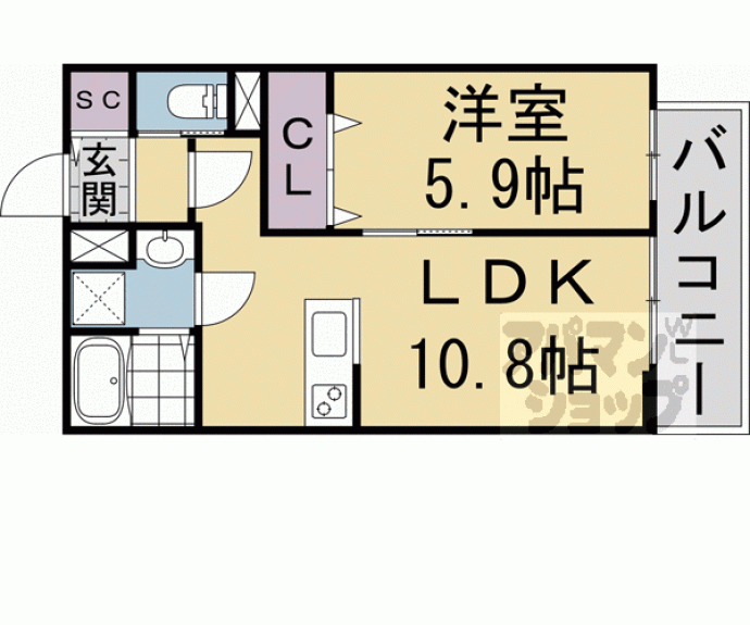 【ForestMaison京都北山 WEST】間取