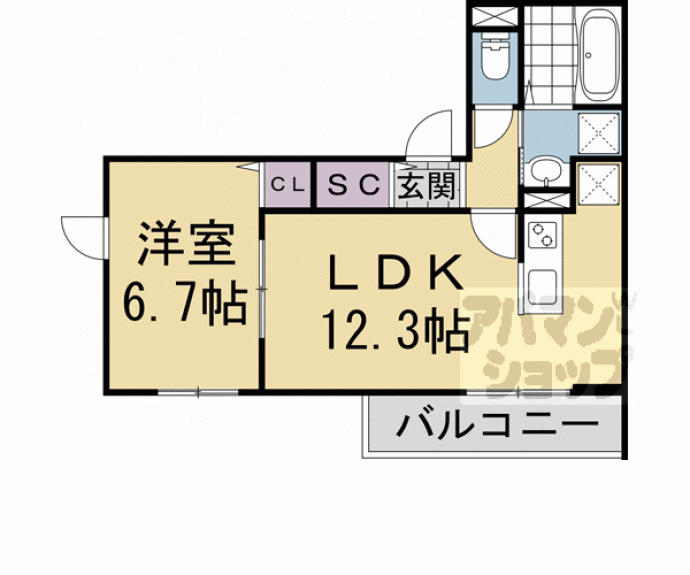 【ＦｏｒｅｓｔＭａｉｓｏｎ京都北山　ＷＥＳＴ】間取