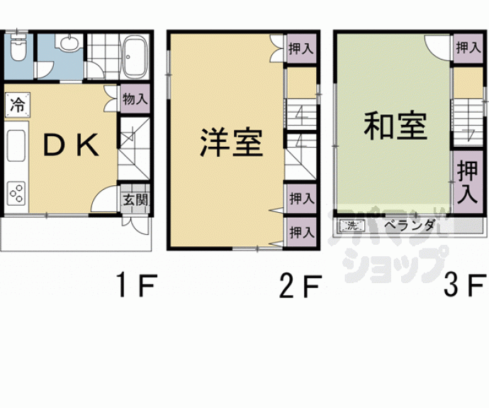 【上京区弁天町貸家315-8】間取