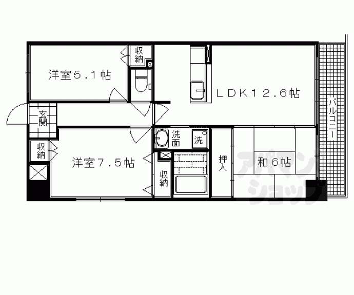【リバティスクエア】間取