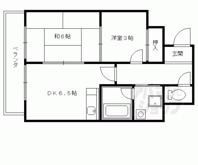 【ボヌール有栖川】間取