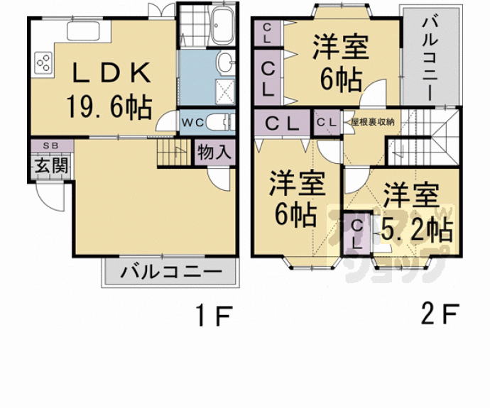 【上賀茂竹ヶ鼻町貸家】間取