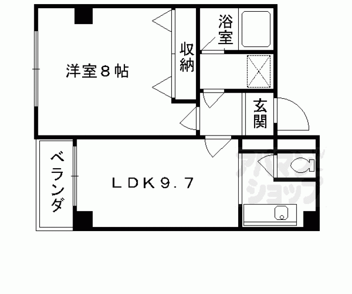 【西新屋敷太夫町マンション】間取