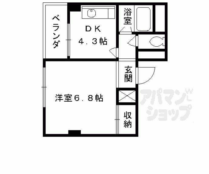 【西新屋敷太夫町マンション】間取