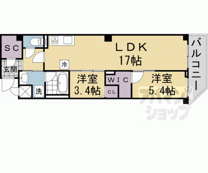 【（仮称）Ｄ－ＲＯＯＭ上京区小山町】間取