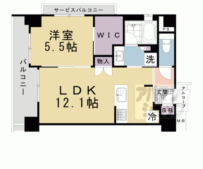 【ファインレジデンス京都五条通】間取