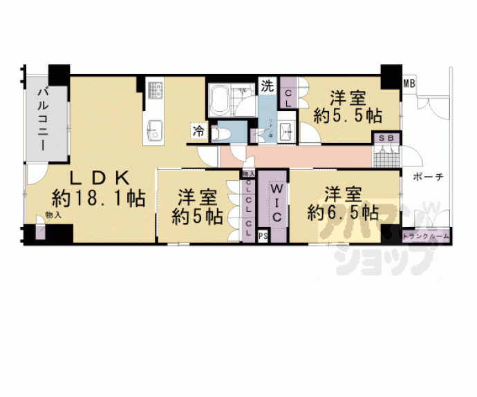 【ファインレジデンス京都五条通】間取