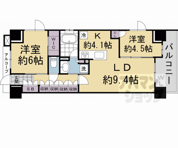 【ファインレジデンス京都五条通】間取