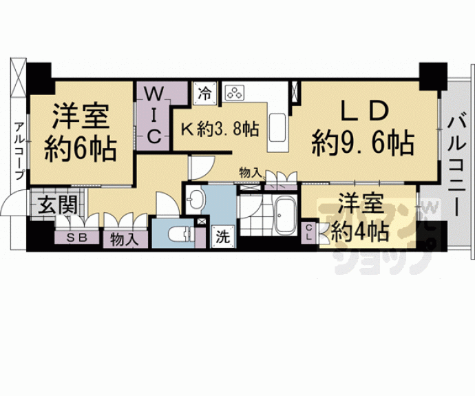 【ファインレジデンス京都五条通】間取