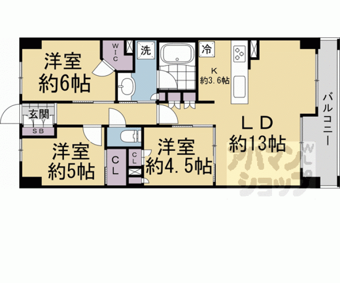 【ファインレジデンス京都五条通】間取