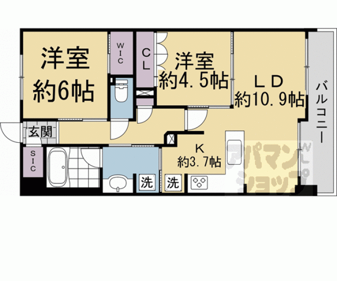 【ファインレジデンス京都五条通】間取